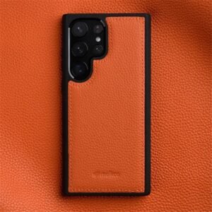 MELKCO For Samsung Galaxy S23 Ultra Case Premium Genuine Leather Coated Slim Phone Cover by The Case Factory