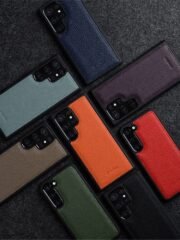 MELKCO For Samsung Galaxy S23 Ultra Case Premium Genuine Leather Coated Slim Phone Cover by The Case Factory