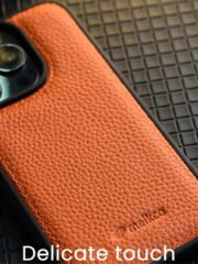 MELKCO For iPhone 14 Pro Max Case Genuine Cow Leather Coated Phone Cover by The Case Factory
