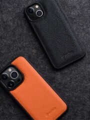 MELKCO For iPhone 14 Pro Max Case Genuine Cow Leather Coated Phone Cover by The Case Factory