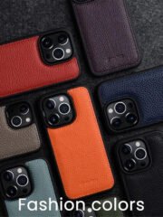 MELKCO For iPhone 14 Pro Max Case Genuine Cow Leather Coated Phone Cover by The Case Factory