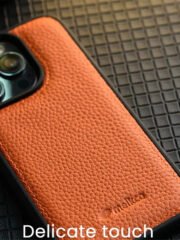 MELKCO For iPhone 14 Pro Case Genuine Cow Leather Coated Phone Cover by The Case Factory