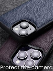 MELKCO For iPhone 14 Pro Case Genuine Cow Leather Coated Phone Cover by The Case Factory