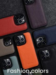 MELKCO For iPhone 14 Pro Case Genuine Cow Leather Coated Phone Cover by The Case Factory