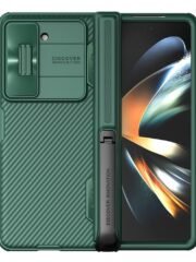 NILLKIN CamShield Fold Case for Samsung Galaxy Z Fold5 TPU-PC Phone Cover Slide Camera Protection Kickstand Shell Green Samsung Galaxy Z Fold5 by The Case Factory
