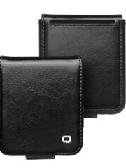 QIALINO For Samsung Galaxy Z Flip5 Case Genuine Leather Slim Fit Phone Cover with Card Holder by The Case Factory