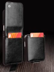 QIALINO For Samsung Galaxy Z Flip5 Case Genuine Leather Slim Fit Phone Cover with Card Holder by The Case Factory