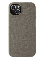 MELKCO For iPhone 15 Plus Case Genuine Cow Leather Phone Cover Grey iPhone 15 Plus by The Case Factory
