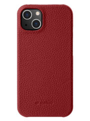 MELKCO For iPhone 15 Plus Case Genuine Cow Leather Phone Cover Red iPhone 15 Plus by The Case Factory