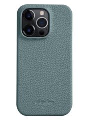 MELKCO For iPhone 15 Pro Max Case Genuine Cow Leather Phone Cover Baby Blue iPhone 15 Pro Max by The Case Factory