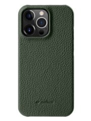 MELKCO For iPhone 15 Pro Max Case Genuine Cow Leather Phone Cover Dark Green iPhone 15 Pro Max by The Case Factory