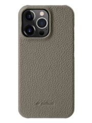 MELKCO For iPhone 15 Pro Max Case Genuine Cow Leather Phone Cover Grey iPhone 15 Pro Max by The Case Factory