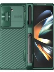 NILLKIN CamShield Fold Case for Samsung Galaxy Z Fold5 TPU-PC Phone Cover Kickstand Shell with Pen Slot Green Samsung Galaxy Z Fold5 by The Case Factory