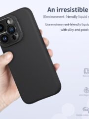 NILLKIN Lenswing Magnetic Case for iPhone 15 Pro Max Camera Lens Guard Kickstand Silicone Cover | Compatible with MagSafe by The Case Factory