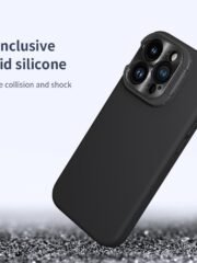 NILLKIN Lenswing Magnetic Case for iPhone 15 Pro Max Camera Lens Guard Kickstand Silicone Cover | Compatible with MagSafe by The Case Factory