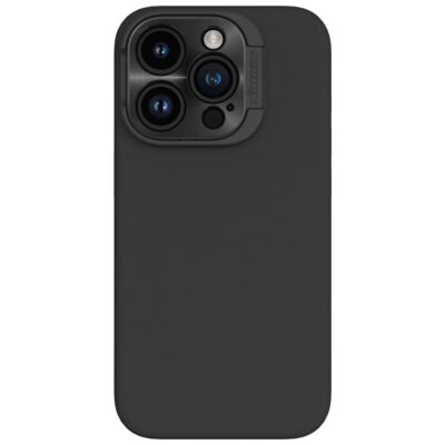 NILLKIN Lenswing Magnetic Phone Case for iPhone 15 Pro Soft Silicone Camera Lens Frame Kickstand Cover Black iPhone 15 Pro by The Case Factory