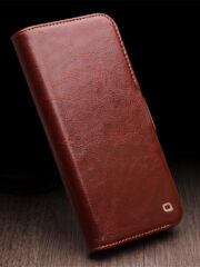 QIALINO for iPhone 15 Plus Case Genuine Cow Leather Wallet Magnetic Closure Phone Cover by The Case Factory