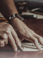 MELKCO For iPhone 13 Pro Flip Case Genuine Cow Leather Vertical Phone Cover by The Case Factory