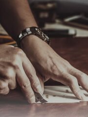 MELKCO For iPhone 14 Flip Case Genuine Cow Leather Vertical Phone Cover by The Case Factory