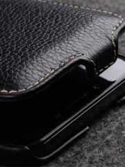 MELKCO For iPhone 14 Pro Flip Case Genuine Cow Leather Vertical Phone Cover by The Case Factory