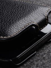 MELKCO For iPhone 12 | iPhone 12 Pro Flip Case Genuine Cow Leather Vertical Phone Cover by The Case Factory