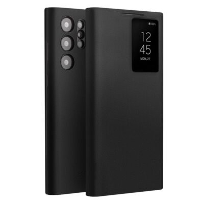 QIALINO For Samsung Galaxy S23 Ultra Case Smart View Window Genuine Cowhide Leather Flip Cover by The Case Factory