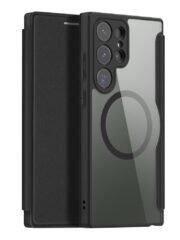 DUX DUCIS Skin X Pro Series For Samsung Galaxy S23 Ultra Leather Case Flip Cover | Compatible with MagSafe Black Samsung Galaxy S23 Ultra by The Case Factory