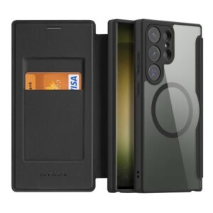 DUX DUCIS Skin X Pro Series For Samsung Galaxy S23 Ultra Leather Case Flip Cover | Compatible with MagSafe by The Case Factory