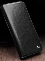 QIALINO For iPhone 15 Case Genuine Leather Folio Wallet Phone Cover by The Case Factory