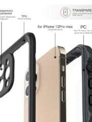 REDPEPPER Dot+ Series For iPhone 12 Pro Max Case IP68 Waterproof Clear Phone Cover by The Case Factory