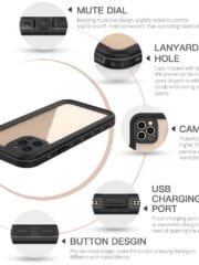 REDPEPPER Dot+ Series For iPhone 12 Pro Max Case IP68 Waterproof Clear Phone Cover by The Case Factory