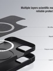 NILLKIN For iPhone 15 Plus Case Slide Camera Lid Back Cover Liquid Silicone Phone Cover| Compatible with MagSafe by The Case Factory