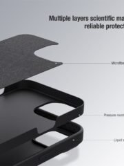 NILLKIN For iPhone 15 Plus Liquid Silicone Case Anti-scratch Phone Cover with Slide Camera Lid by The Case Factory