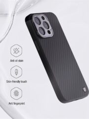 NILLKIN Carboprof Aramid Fiber Case for iPhone 15 Pro Camera Kickstand Cover | Compatible with MagSafe by The Case Factory