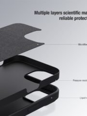 NILLKIN For iPhone 15 Pro Case Slide Camera Lid Anti-scratch Cover Liquid Silicone Phone Cover by The Case Factory