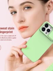 NILLKIN For iPhone 15 Pro Max Case Slide Camera Protection Phone Cover Liquid Silicone Phone Cover by The Case Factory