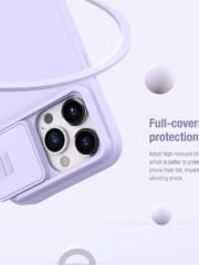 NILLKIN For iPhone 15 Pro Max Case Slide Camera Protection Phone Cover Liquid Silicone Phone Cover by The Case Factory