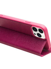 QIALINO For iPhone 15 Pro Max Genuine Cow Leather Phone Cover Crocodile Texture Stand Wallet Case by The Case Factory