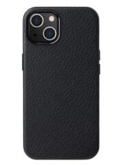 MELKCO For iPhone 15 Case Premium Genuine Cow Leather Phone Cover | Compatible with MagSafe Black iPhone 15 by The Case Factory