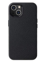 MELKCO For iPhone 15 Plus Case Premium Genuine Cow Leather Phone Cover | Compatible with MagSafe Black iPhone 15 Plus by The Case Factory