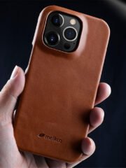 MELKCO For iPhone 15 Pro Max Case Waxy Genuine Cow Leather Phone Cover by The Case Factory