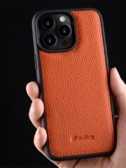 MELKCO For iPhone 15 Pro Max Case Genuine Cow Leather Coated Phone Cover by The Case Factory
