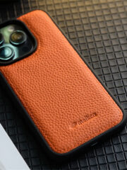 MELKCO For iPhone 15 Pro Max Case Genuine Cow Leather Coated Phone Cover by The Case Factory