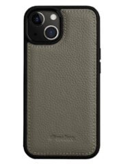 MELKCO For iPhone 14 Plus Case Genuine Cow Leather Coated Phone Cover Grey iPhone 14 Plus by The Case Factory