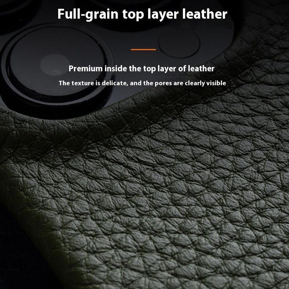 MELKCO For iPhone 15 Plus Case Full-Wrap Genuine Cow Leather Premium Phone Cover | Compatible with MagSafe by The Case Factory