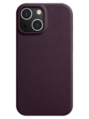 MELKCO For iPhone 15 Case Full-Wrap Genuine Cow Leather Premium Phone Cover | Compatible with MagSafe Purple iPhone 15 by The Case Factory