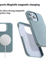 MELKCO For iPhone 15 Pro Case Full-Wrap Genuine Cow Leather Premium Phone Cover | Compatible with MagSafe by The Case Factory