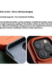 MELKCO For iPhone 15 Pro Max Case Full-Wrap Genuine Cow Leather Premium Phone Cover | Compatible with MagSafe by The Case Factory