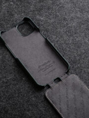 MELKCO For iPhone 15 Pro Max Flip Case Genuine Cow Leather Vertical Phone Cover by The Case Factory