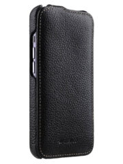 MELKCO For iPhone 15 Pro Max Flip Case Genuine Cow Leather Vertical Phone Cover by The Case Factory